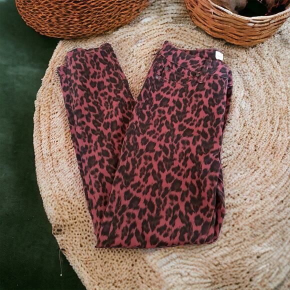 Soft Surroundings Womens Jeans Sz 6 The Ultimate High‎ Rise Leopard Skinny - Picture 6 of 12